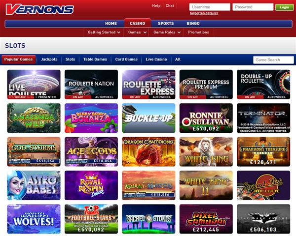 Vernons Casino Review